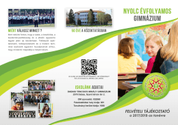 08 - nyolc évfolyamos gimnáziumi képzés