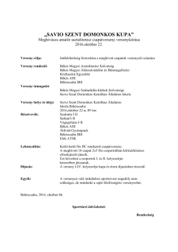 savio szent domonkos kupa - Békés Megyei Asztalitenisz Szövetség