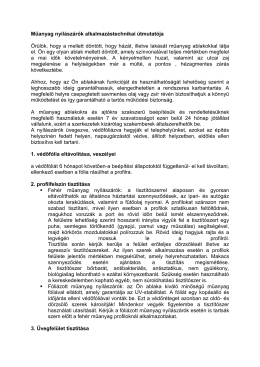 Töltse le a műanyag nyílászárók karbantartásához a - T