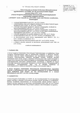 "A" t&iacute;pus&uacute; p&aacute;ly&aacute;zati ki&iacute;r&aacute;s