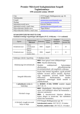 pályaválasztási tájékoztató szeged 2017-2018