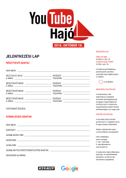 YouTube_Hajo_jelentkezesilap.