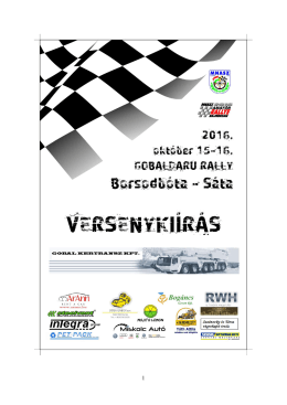 Gobaldaru Rallye - MARB futam versenyki&iacute;r&aacute;sa 2016.10.15