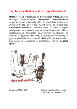 Térj be a mentőkhöz és távozz újraélesztőként!
