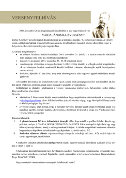 versenyfelhívás - Vajda János Gimnázium