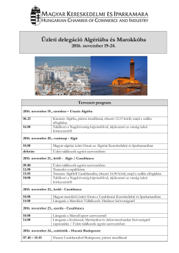 PROGRAMTERV - MKIK delegacio Alg&eacute;ri&aacute;ba &eacute;s Marokk&oacute;ba