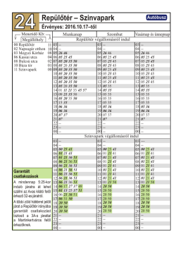 A 24-es &eacute;s 240-es j&aacute;rat menetrendje 2016. okt&oacute;ber 17-től