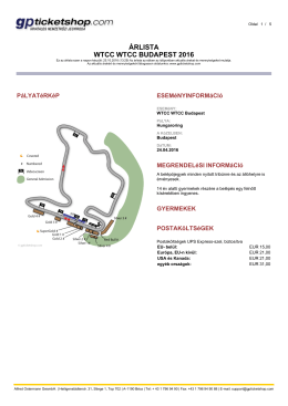 &aacute;rlista wtcc wtcc budapest 2016