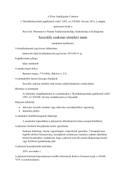 Szociális szakmai elméleti tanár