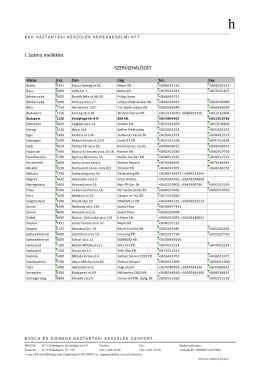 BSH szervizh&aacute;l&oacute;zat