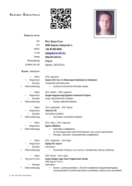 szakmai &ouml;n&eacute;letrajz - M