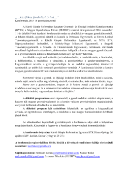 itt - K&aacute;roli G&aacute;sp&aacute;r Reform&aacute;tus Egyetem