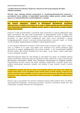- (Mission statement) - - Brit Nemzeti Alaptanterv, valamint az