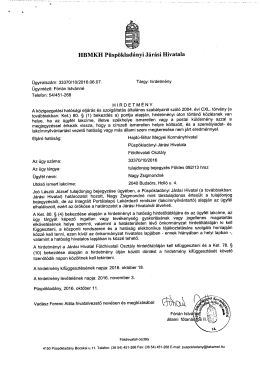 Page 1 HBMKH Püspökladányi Járási Hivatala Ügyiratszám: 33370