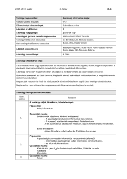 Gazdas&aacute;ginformatika alapjai 2015-2016-II. f&eacute;l&eacute;v