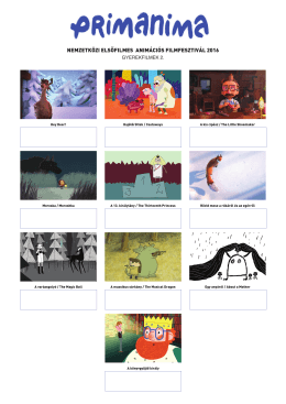 nemzetközi elsőfilmes animációs filmfesztivál 2016