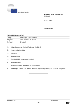 EUCO 32/16 pu/ANP/kk 1 DPG 1. Véleménycsere az Európai