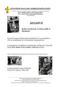 Töltsd le a meghívót! - www . cserkesz . info