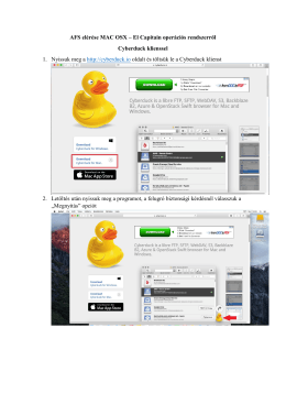 AFS el&eacute;r&eacute;se MAC OSX Cyberduck