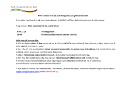 Ny&iacute;lt tan&iacute;t&aacute;si &oacute;r&aacute;k az Audi Hungaria &Aacute;MK gimn&aacute;zium&aacute;ban