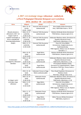 A 2017. évi érettségi vizsga változásai