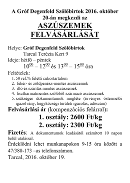 Gr&oacute;f Degenfeld Szőlőbirtok