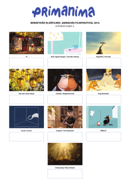 nemzetközi elsőfilmes animációs filmfesztivál 2016