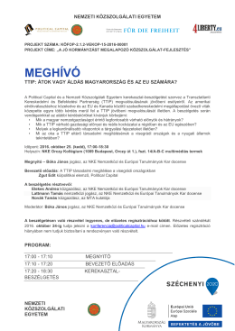 meghívó - Nemzetközi és Európai Tanulmányok Kar