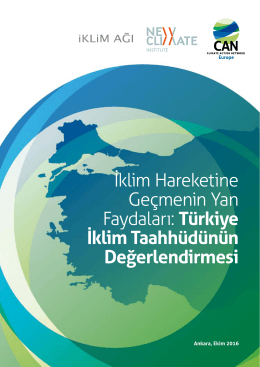 İklim Hareketine Ge&ccedil;menin Yan Faydaları: T&uuml;rkiye