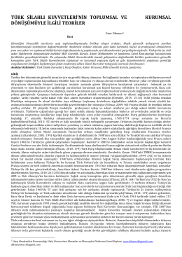 t  rk s  lahlı kuvvetler  n  n toplumsal ve kurumsal d