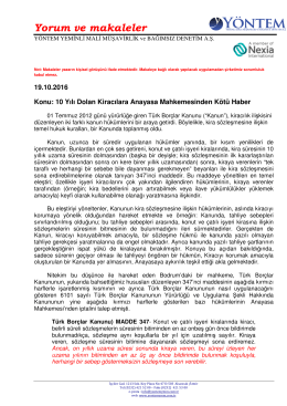 10 Yılı Dolan Kiracılara Anayasa Mahkemesinden K&ouml;t&uuml; Haber