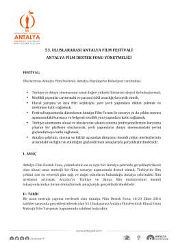 53. uluslararası antalya film festivali antalya film destek fonu