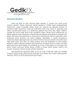 Günlük analiz - 20.10.2016
