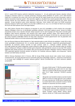 G&uuml;nl&uuml;k B&uuml;lten - Turkborsa.net