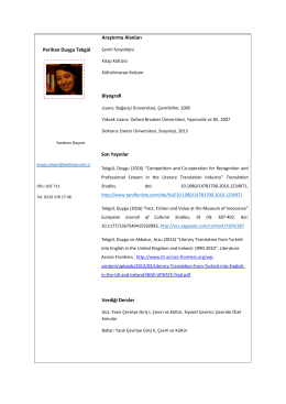 Yard. Do&ccedil;. Dr. Duygu Tekg&uuml;l