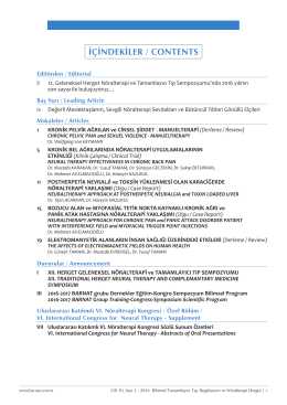 i&ccedil;indekiler / contents