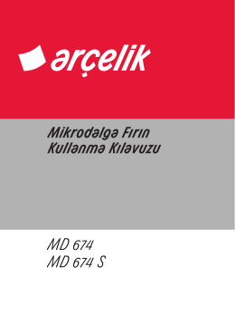 Arçelik MD 674 Kullanım Klavuzu
