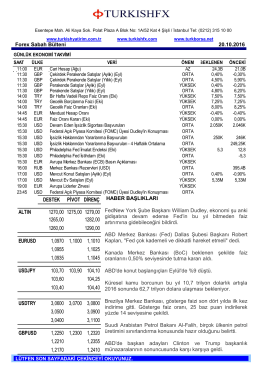 Forex Sabah B&uuml;lteni