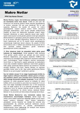 Makro Notlar - Yatırım Finansman