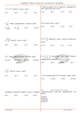 4 3.merkezi ortak sınavlar matematik denemesi