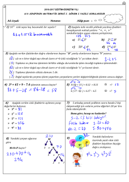 indirin - 6.Sınıf Matematik Dersi