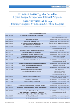 2016-2017 BARNAT grubu Dernekler Eğitim-Kongre