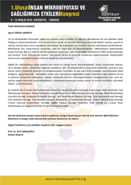 T&Uuml;RK NEFROLOJİ DERNEĞİ Sayın TURGAY ARINSOY, Tıp ve
