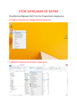 stok sıfırlama ve sayım