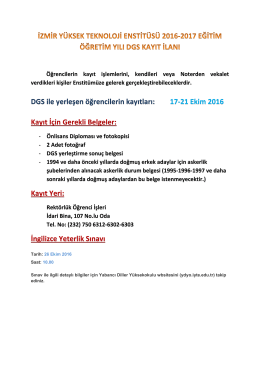 DGS ile yerleşen öğrencilerin kayıtları: 17