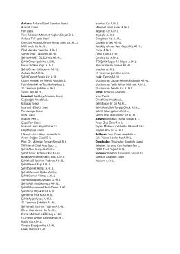 Ankara: Ankara G&uuml;zel Sanatlar Lisesi Atat&uuml;rk Lisesi Fen