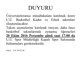 Basketbol Duyurusu