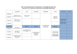 imü sağlık bilimleri yüksekokulu hemşirelik bölümü 2016