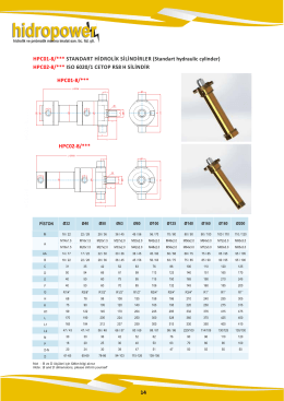 hpc01-8standart hidrolik silidirler