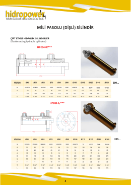 mili pasolu (dişli) silindir